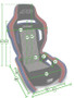 PRP Contour Suspension Seat - Black Cloth