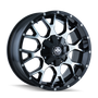 Mayhem 8015 Warrior 22x12 / 8x165.1 BP / -44mm Offset / mm Hub Gloss Black Machined Wheel