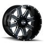 ION 141 20x10 / 8x165.1 BP / -19mm Offset / 130.8mm Hub Gloss Black Milled Wheel