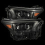 AlphaRex 23-24 Toyota Tacoma LUXX-Series LED Proj Headlights Alpha Blk w/Actv Light & Seq. Sig + DRL