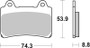 Brembo 90-90 Yamaha FZR A 400cc Sinter Brake Pad - Front