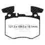 EBC 19-22 Mercedes-Benz GLC300 Coupe (C253) 2.0T (4 Pads w/Weights) Ultimax Front Brake Pads