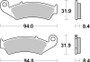Brembo 90-96 Honda RVF RR (NC35) 400cc Brake Pad - Rear