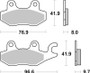 Brembo 99-01 Triumph Daytona 750cc Brake Pad - Rear