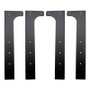 Wehrli Modular Steel Work Bench Leg Kit 40in Tall x .120in Thick - Flat Black