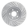 R1 08-25 Audi A5 Front Left Drilled & Slotted Geo-Carbon Rotor