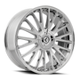 Kraze KR185 Double Down 17x8 / 5x108/114.3 BP / 38mm Offset / 73mm Hub Chrome Wheel