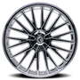 Kraze KR185 Double Down 17x8 / 5x108/114.3 BP / 38mm Offset / 73mm Hub Chrome Wheel