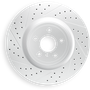 R1 00-03 Audi A8 Rear Left Drilled & Slotted Geo-Carbon Rotor