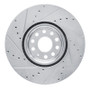 R1 18-25 Volkswagen ATLAS Front Right Drilled & Slotted Silver Brake Rotor