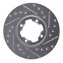 R1 83-89 Subaru BRAT Front Right Drilled & Slotted Silver Brake Rotor