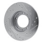 R1 74-16 Land Rover Range Rover Rear Left Drilled & Slotted Silver Brake Rotor