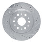 R1 17-25 Buick Enclave Rear Right Drilled & Slotted Silver Brake Rotor