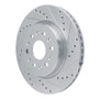 R1 17-25 Buick Enclave Rear Right Drilled & Slotted Silver Brake Rotor