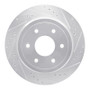 R1 16-24 Nissan Titan XD Rear Right Drilled & Slotted Silver Brake Rotor