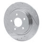 R1 04-13 Volvo C70 Rear Left Drilled & Slotted Silver Brake Rotor