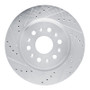R1 17-25 Buick Enclave Rear Left Drilled & Slotted Silver Brake Rotor