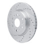 R1 17-25 Buick Enclave Rear Left Drilled & Slotted Silver Brake Rotor