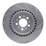 R1 04-07 Volvo S60 Rear Left Drilled & Slotted Silver Brake Rotor