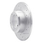 R1 74-99 Land Rover Defender 110 Front Right Drilled & Slotted Silver Brake Rotor