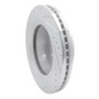 R1 16-24 Nissan Titan XD Front Right Drilled & Slotted Silver Brake Rotor