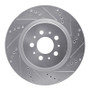 R1 04-07 Volvo S60 Rear Right Drilled & Slotted Silver Brake Rotor