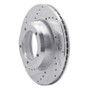 R1 90-16 Land Rover Defender 90 Front Left Drilled & Slotted Silver Brake Rotor