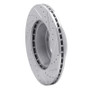 R1 90-16 Land Rover Defender 90 Front Left Drilled & Slotted Silver Brake Rotor