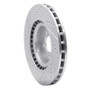 R1 04-07 Volvo V70 Front Right Drilled & Slotted Silver Brake Rotor
