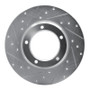R1 74-99 Land Rover Discovery Front Left Drilled & Slotted Silver Brake Rotor