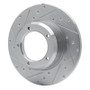 R1 74-99 Land Rover Discovery Front Left Drilled & Slotted Silver Brake Rotor