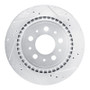 R1 00-00 Volvo V70 Rear Right Drilled & Slotted Silver Brake Rotor