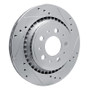 R1 00-00 Volvo V70 Rear Right Drilled & Slotted Silver Brake Rotor