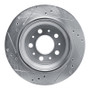 R1 00-00 Volvo V70 Rear Right Drilled & Slotted Silver Brake Rotor