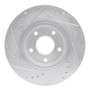 R1 14-23 Nissan Rogue Front Right Drilled & Slotted Silver Brake Rotor