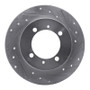 R1 00-07 Mitsubishi Space Star (Mexico) Rear Right Drilled & Slotted Silver Brake Rotor