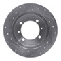 R1 00-07 Mitsubishi Space Star (Mexico) Rear Right Drilled & Slotted Silver Brake Rotor
