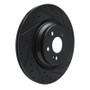 R1 20-26 Mercedes-Benz GLE53 AMG Rear Right Drilled & Slotted Black Brake Rotor