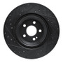 R1 20-26 Mercedes-Benz GLE53 AMG Rear Right Drilled & Slotted Black Brake Rotor