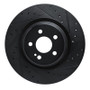 R1 20-26 Mercedes-Benz GLE53 AMG Rear Right Drilled & Slotted Black Brake Rotor