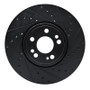 R1 20-23 Mercedes-Benz GLE350 Front Right Drilled & Slotted Black Brake Rotor