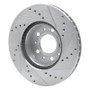 R1 91-95 Volvo 740 Front Left Drilled & Slotted Silver Brake Rotor