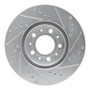 R1 91-95 Volvo 740 Front Left Drilled & Slotted Silver Brake Rotor