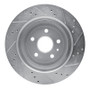 R1 16-24 Cadillac ATS Rear Left Drilled & Slotted Silver Brake Rotor