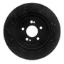 R1 15-21 Mercedes-Benz S550 Rear Right Drilled & Slotted Black Brake Rotor