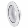 R1 07-15 Chevrolet CAPTIVA Rear Right Drilled & Slotted Silver Brake Rotor