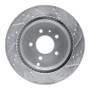 R1 07-15 Chevrolet CAPTIVA Rear Left Drilled & Slotted Silver Brake Rotor