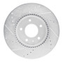 R1 07-15 Chevrolet Equinox Front Right Drilled & Slotted Silver Brake Rotor