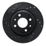 R1 15-19 Renault Logan (Mexico) Front Left Drilled & Slotted Black Brake Rotor