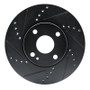 R1 16-25 Mazda 2 (Mexico) Front Left Drilled & Slotted Black Brake Rotor